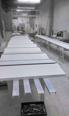 Production Line of Corian Desks