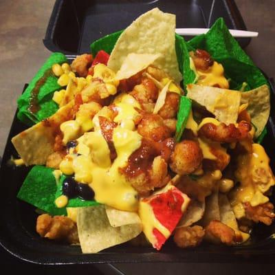 Crawfish nachos... Yum.