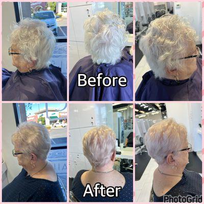 All over color with platinum highlights