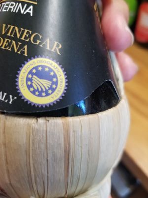 Balsamic from Italy with 'protected region' designation.