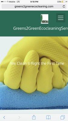 We clean it right the first time at Greens2greenecocleaningservices