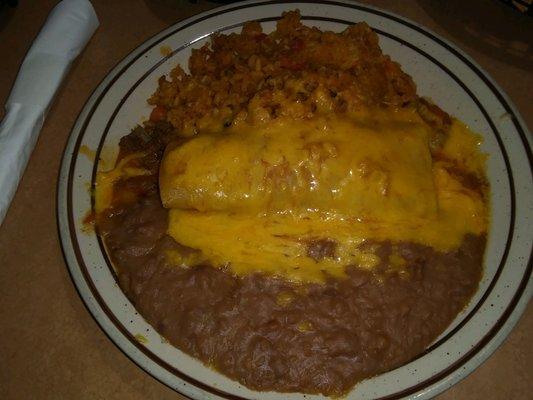 Small Enchilada Combo plate.