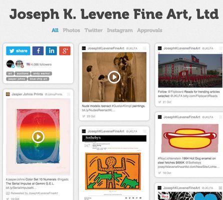 Follow Joseph K. Levene Fine Art, Ltd., dealer of Post War & Contemporary Art, on Twiends http://twiends.com/jklfa﻿