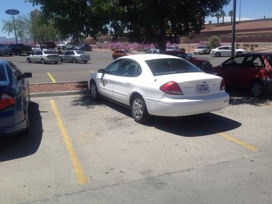 I would think public perception might be something to consider when parking.  Car 07066