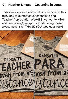 Teacher appreciation Tees for LMS elementary school