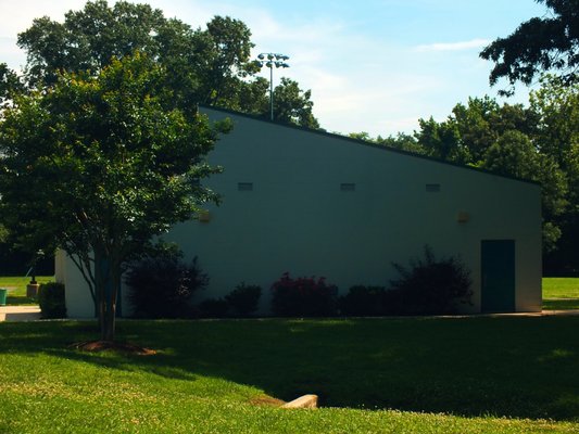 A close up view of the Ft Foote Neighborhood Recreation Center.  It can be rented for events.