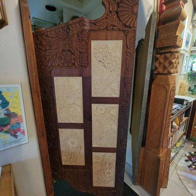 Wooden doors inside the House of Hungary