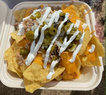 Loaded Kalua Pig Nachos