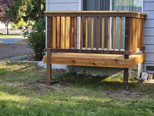 Porch to hide fire place the 2x4 was removed.