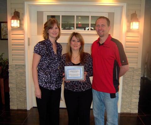 Christy Cheatham, Office Manager Gisele and John Reece, Owners