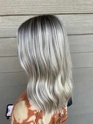 Dimensional icy blonde