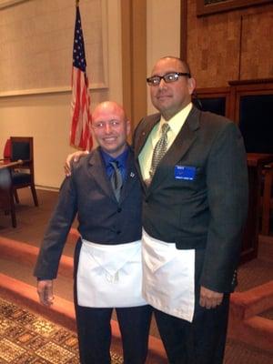 Ronnie O. and I at Ron's 3rd Degree night, Columbia-Brotherhood Lodge of Free & Accepted Masons #370, San Francisco 4-17-2013.