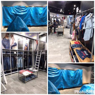 Store cleaning for the True Religion clothing store in Beachwood Mall