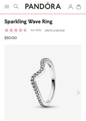 Sparkling Wave Ring