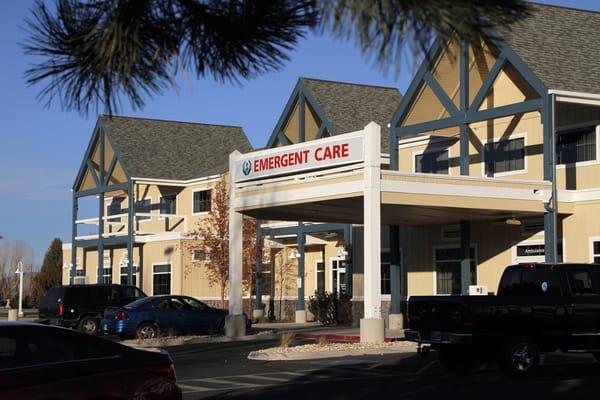 Outside of Carson Tahoe Health's Emergency Center in Minden, Nevada.