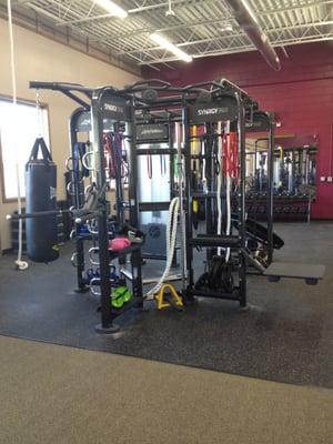 Synergy360 - equipped with TRX bands, boxing, battle ropes, rebounder and so much more.