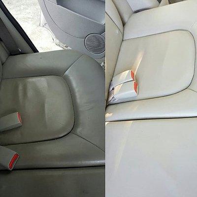 Leather seats are no problem. Clean and conditioned