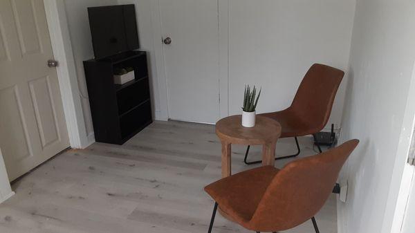 White Beechwood Laminate in the Sitting Area