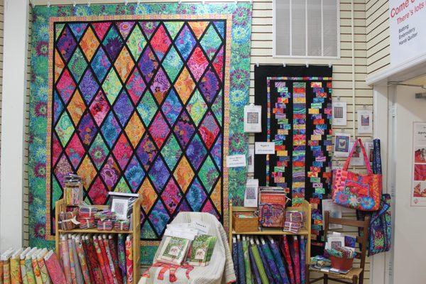 Bright, bold fabrics make us smile. Come check out our lovely selection of Kaffe Fassett fabric!