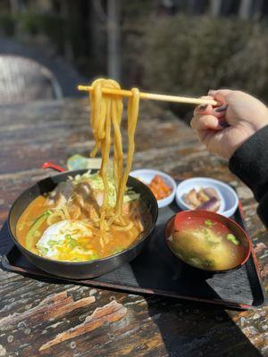 Curry Udon with pork cutlet