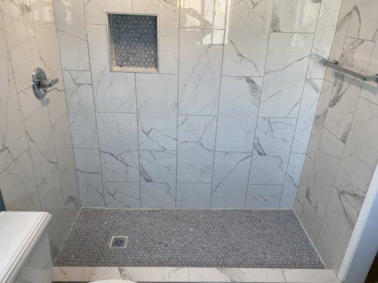 Shower tile job