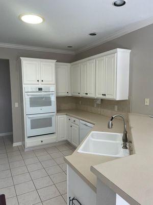 Kitchen, cabinets, wall, trim counter and ceiling painting