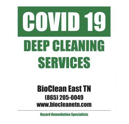 We are offering COVID-19 deep cleans at a 12% discount.