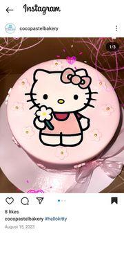 Advertised cake from their IG