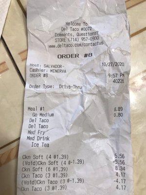 receipt that night the dodgers won the 2020 world series.