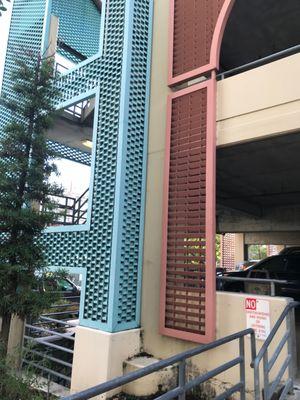 Palm Street Parking Structure Open air stairway