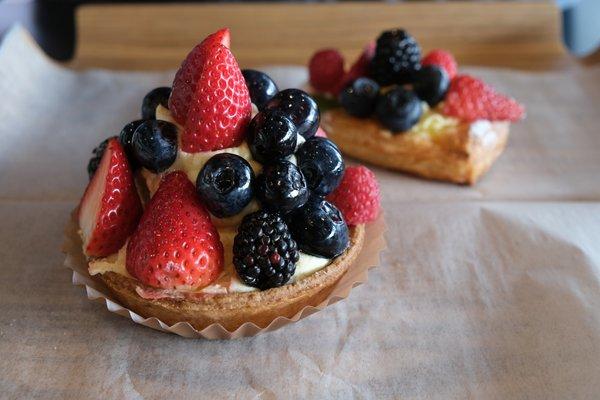 (left) Berry tart, (right) very berry pastry