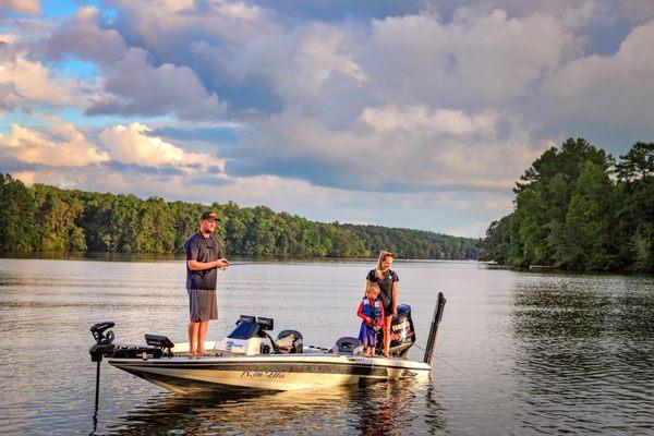 Fishing and boating are popular activities for lodge guests.