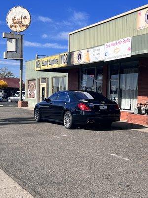 And here we are! Our 1st Black Owned Beauty Supply Store in Tulare in yearssss! This is the outside.