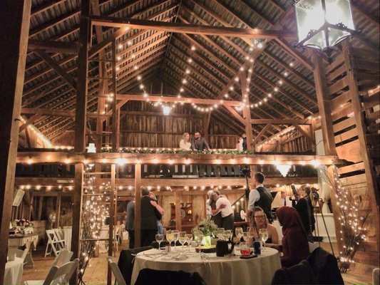 My husband and I overlooking the dance floor.