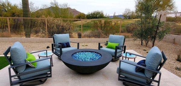 Simplicity Edge Fire bowl 60" x18" 12" lip- Slate color