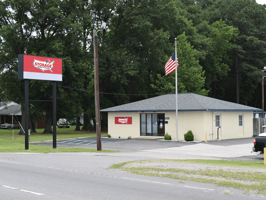 Outside our storage facility