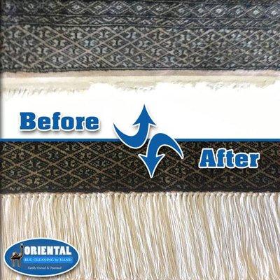 Before and After Rug Repair Service