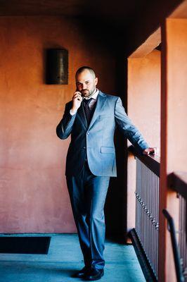 What an epic look for a groom.