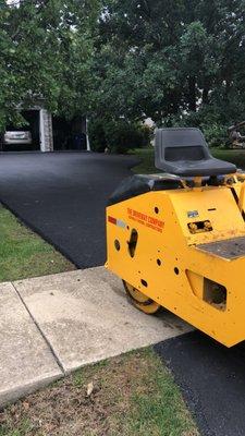 Asphalt paved driveway