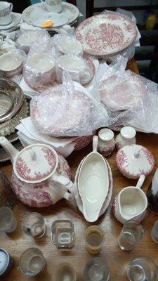 51 piece set Churchill " The Pink Brook" set from England