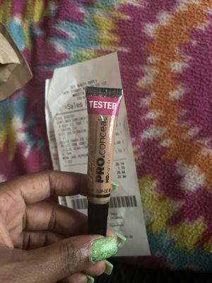 The tester concealer that I picked up on accident