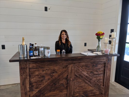 Tipsy Cowgirls rustic internal bar rentals and bartending services