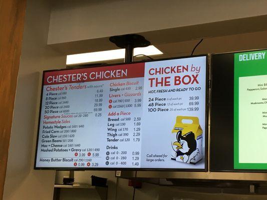 Chicken menu