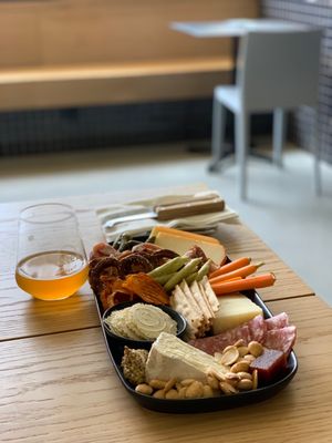 Cheese and charcuterie and beer