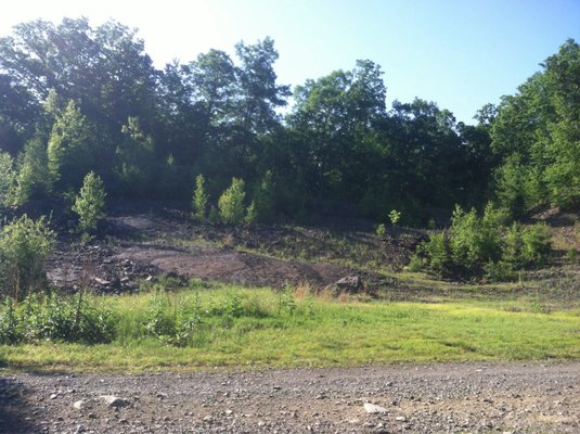 View from shale pit campsite