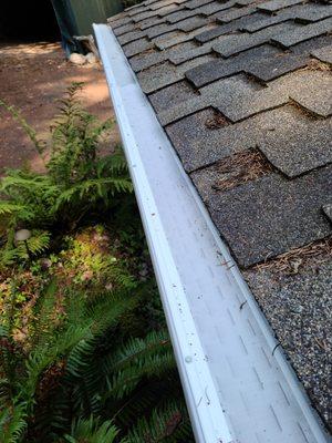 5" standard gutter guard install