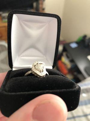 Raw diamond engagement ring