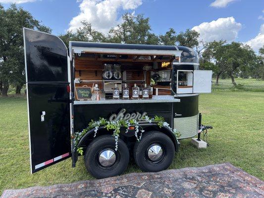 Mobile bar trailer.