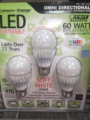 3 60 watt equivalent LED bulbs with ComEd rebate only $2.99. That can save you hundreds over time.