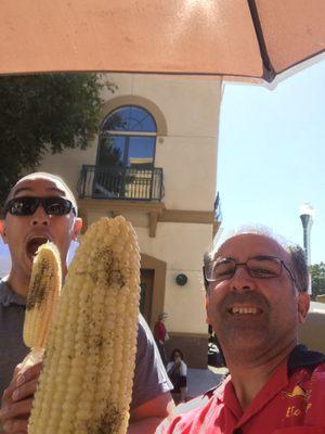 Big and delicious corn on the cob